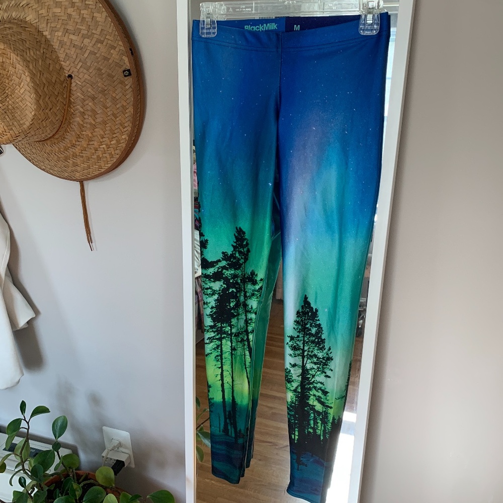 Blackmilk Aurora Forest Leggings Medium